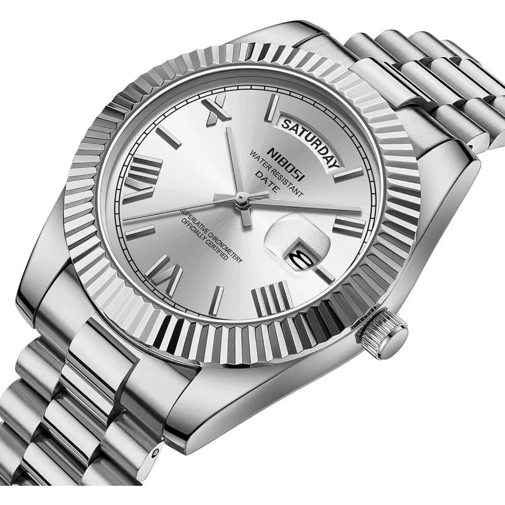 Men's Blue Stainless Steel Analog Classic Design Stylish Wrist Dressing Watch